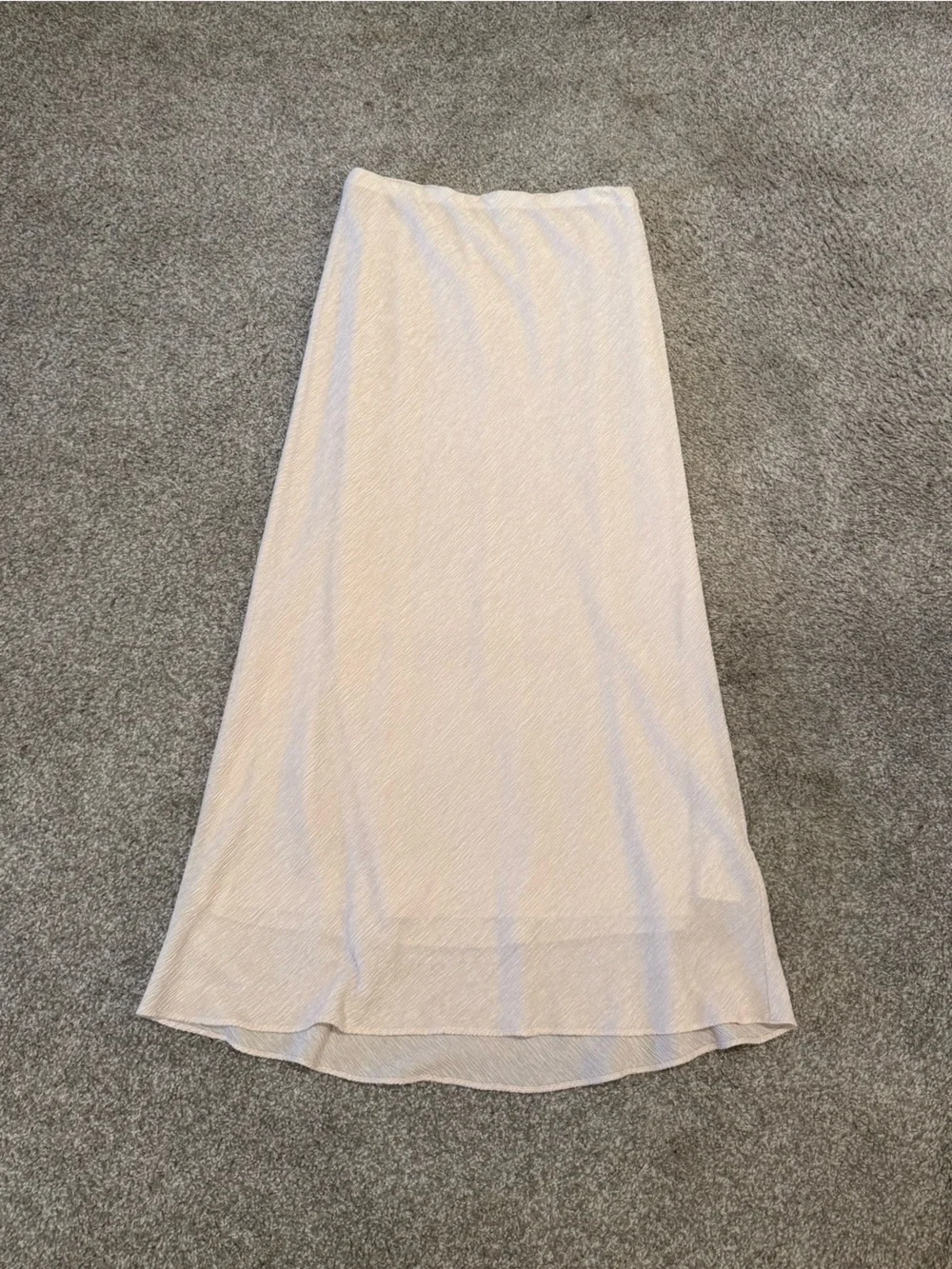 Abercrombie & Fitch Textured Cream Lined Maxi Skirt